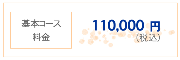 基本コース料金 税込み110,000円